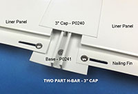 Two Part H-Bar 3in Cap